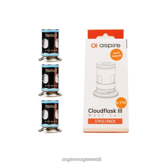 Aspire Vape Shop - Aspire Cloudflask iii võrgusilma mähis 0,17 oomi/3 tk paki kohta TLJRJ207
